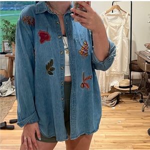 Blue jean button up ( fall themed)